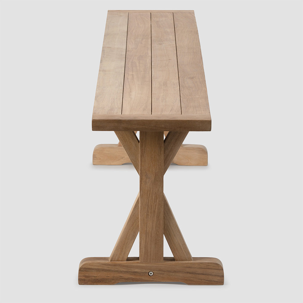 Savannah Grade A Teak Farmhouse Bench - view 3