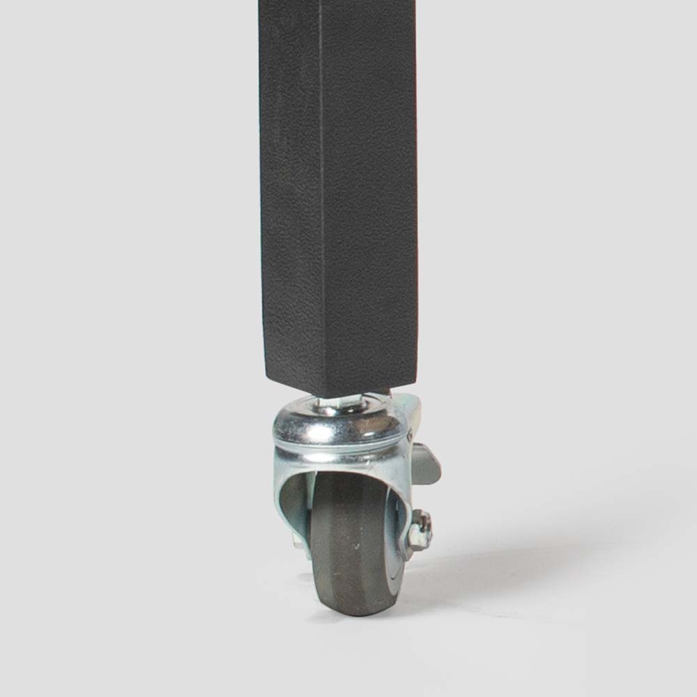 Grade A Teak Ceramic Grill Table for Kamado Grills | Black Aluminum