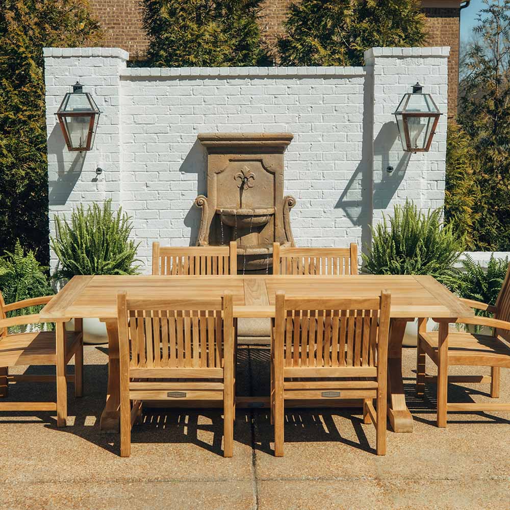 Savannah Grade A Teak Farmhouse Dining Bundle