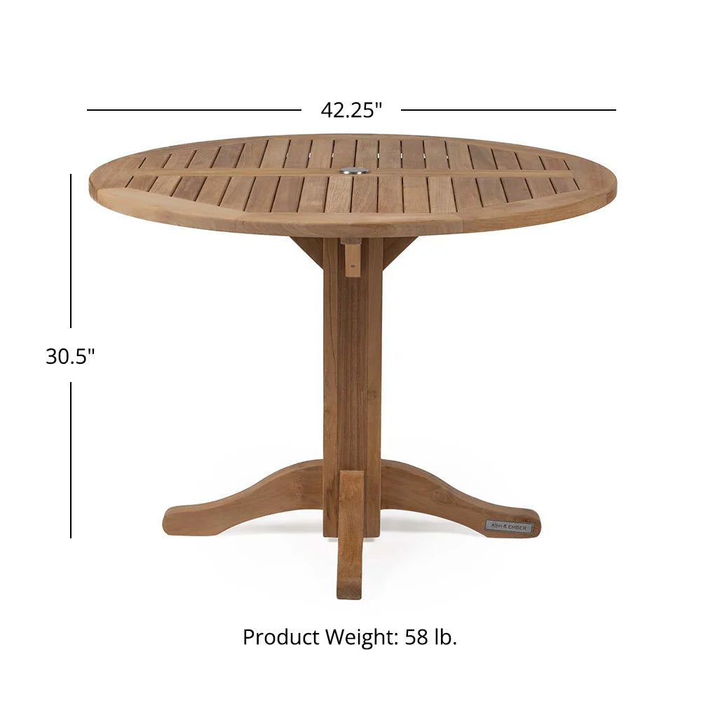 Luna Grade A Teak Round Table Dining Set - view 8