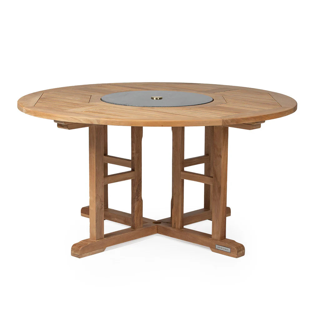 Luna Grade A Teak Lazy Susan Dining Set - view 1