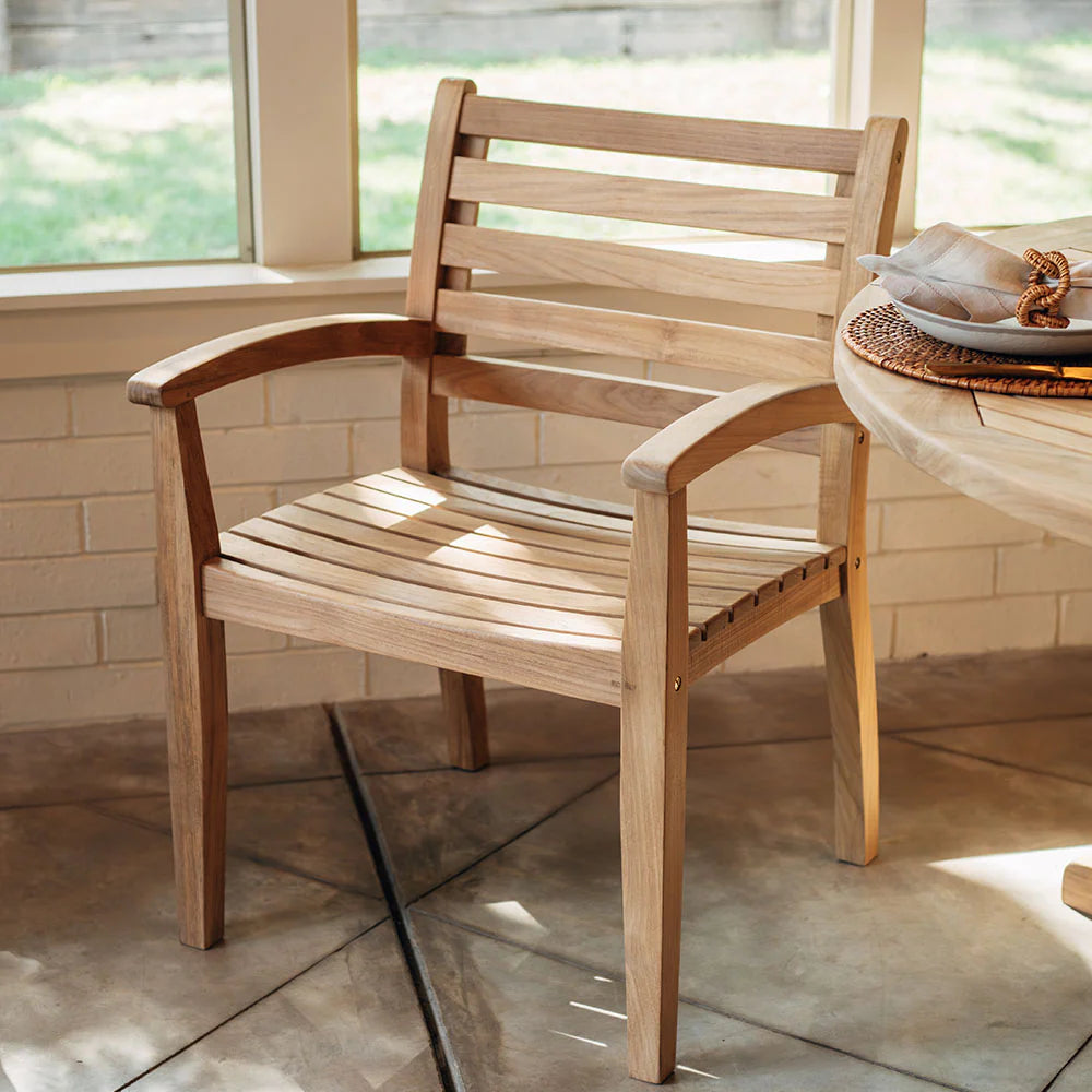 Luna Grade A Teak Lazy Susan Dining Set - view 6