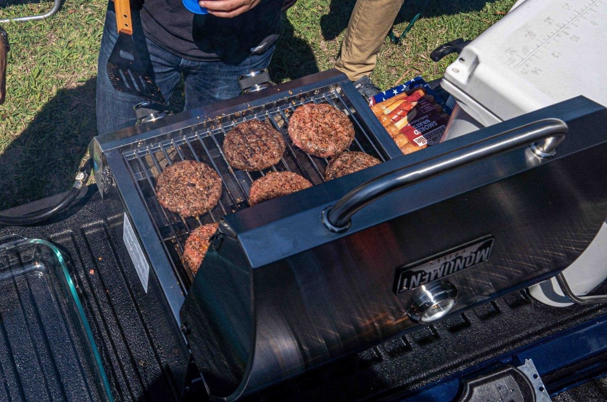 Monument 13742 - Stainless Tabletop Propane Gas Grill | 13742 & Cover & 1 LB Tank Adapter - view 27