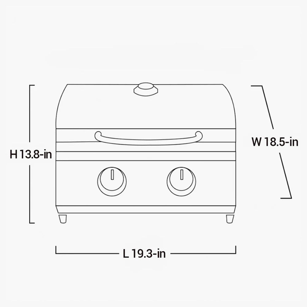 Monument 13742 - Stainless Tabletop Propane Gas Grill | 13742 - view 10