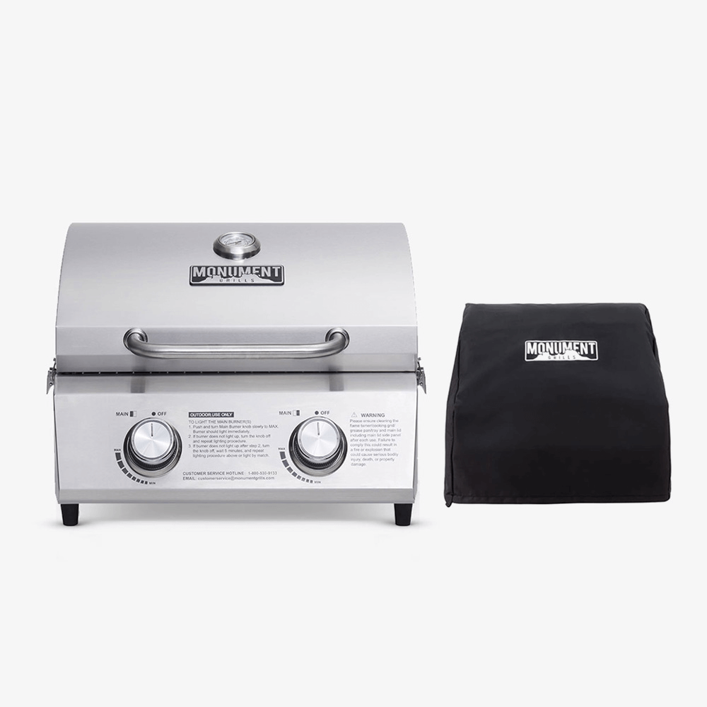 Monument 13742 - Stainless Tabletop Propane Gas Grill | 13742 & Cover - view 11