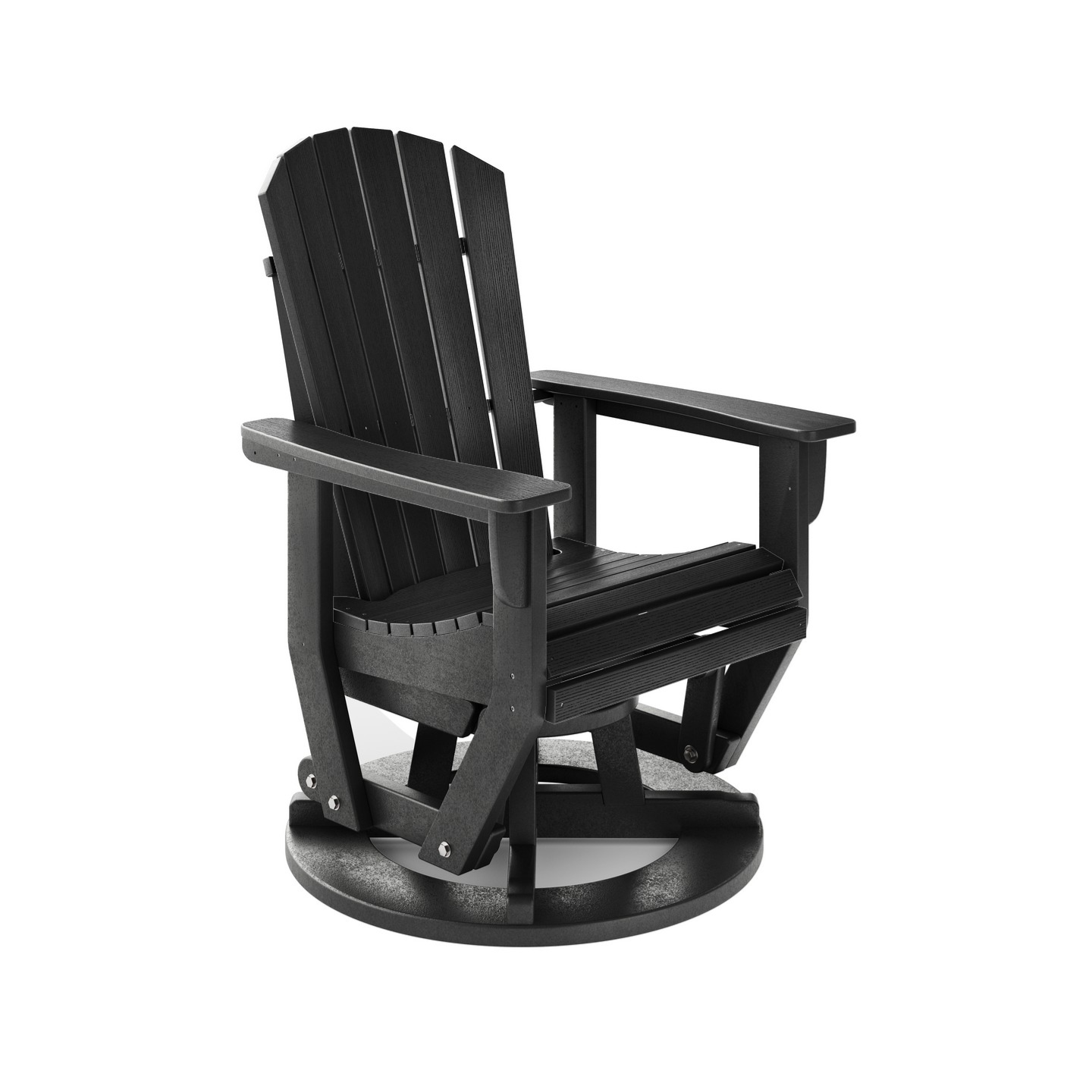 SoPoly St. Simons Swivel Glider Chair | Black