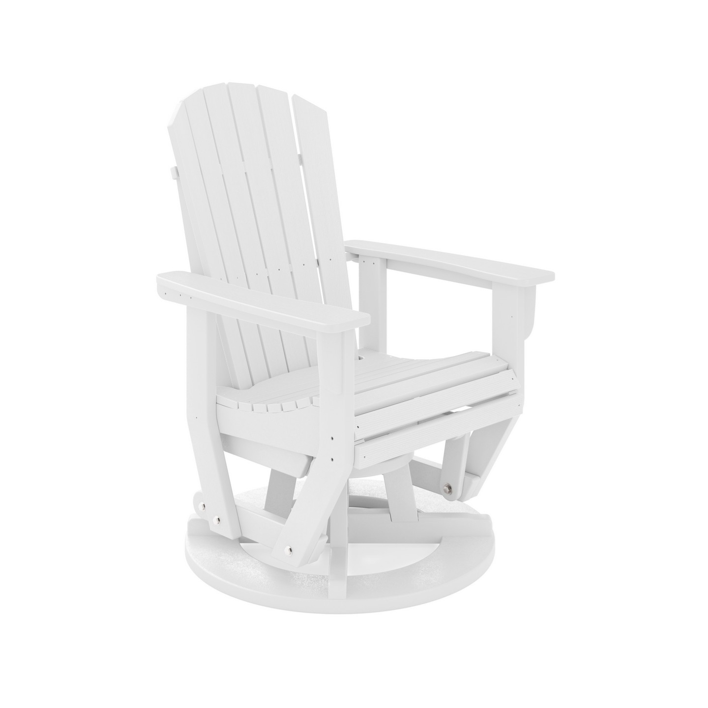 SoPoly St. Simons Swivel Glider Chair | Destin White - view 6