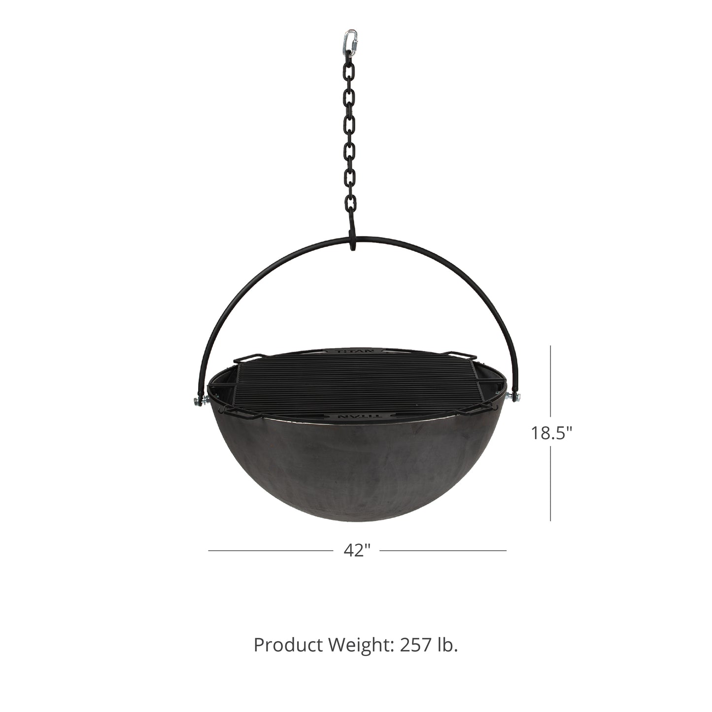 Cauldron Fire Pit Bowls - Cauldron Size: 42” / Optional Cauldron  Stand: Bowl Only | 42” / Bowl Only - view 30