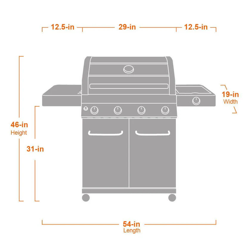 Monument Grills 41847NG - Stainless Natural/Propane Gas Grill | 41847NG & Gas Grill Cover