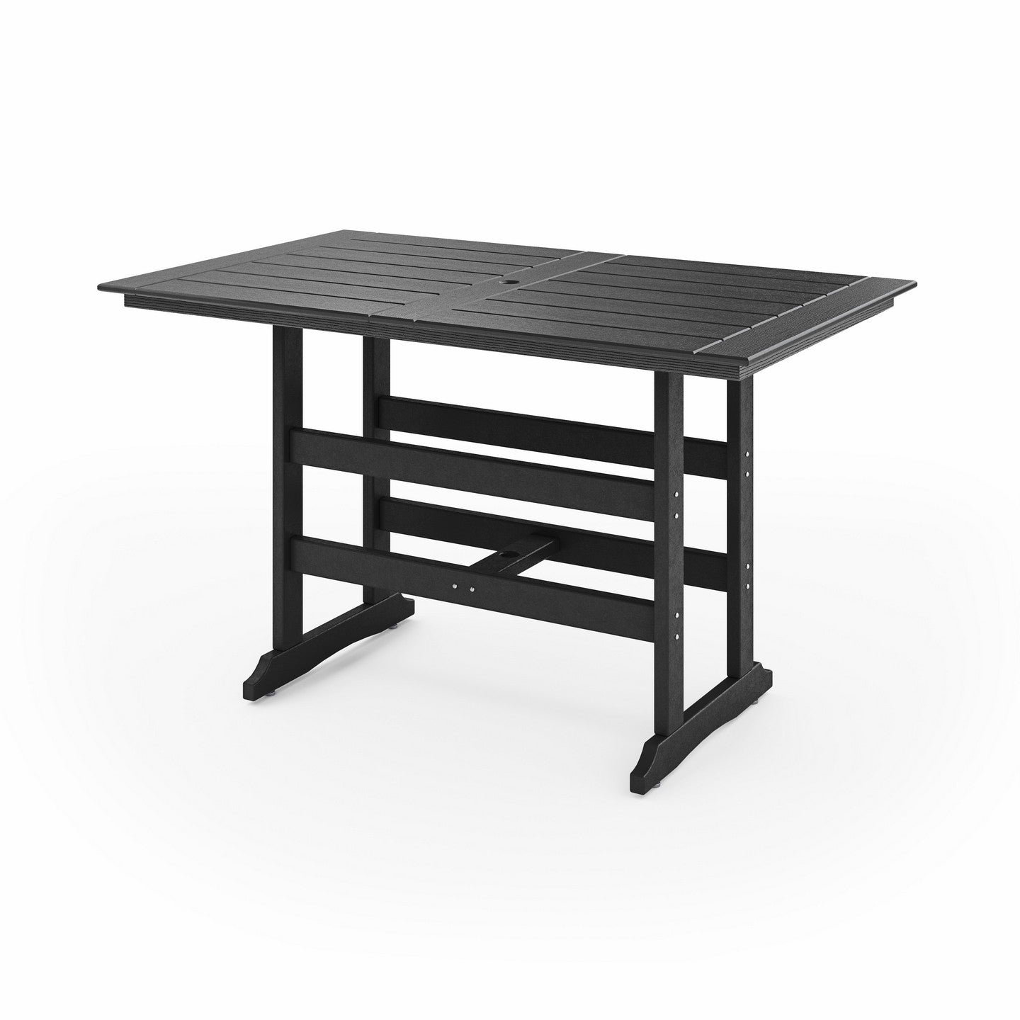 SoPoly 72" Savannah Farmhouse Bar Table | Black - view 1