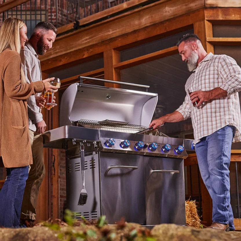 Monument Grills 77352 - Full Stainless Propane Gas Grill | 77352 (Include Rotisserie Kit) & Cover