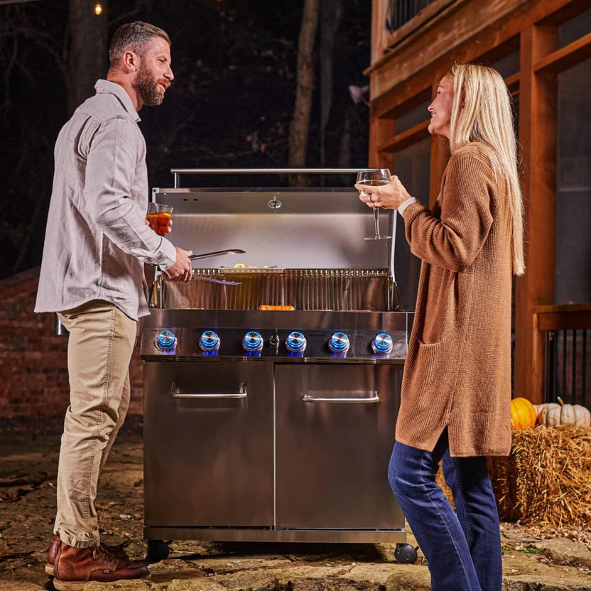 Monument Grills 77352 - Full Stainless Propane Gas Grill | 77352 (Include Rotisserie Kit) & Cover