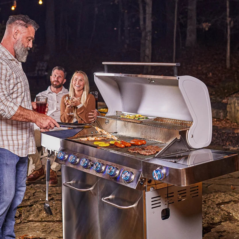 Monument Grills 77352 - Full Stainless Propane Gas Grill | 77352 (Include Rotisserie Kit) & Cover