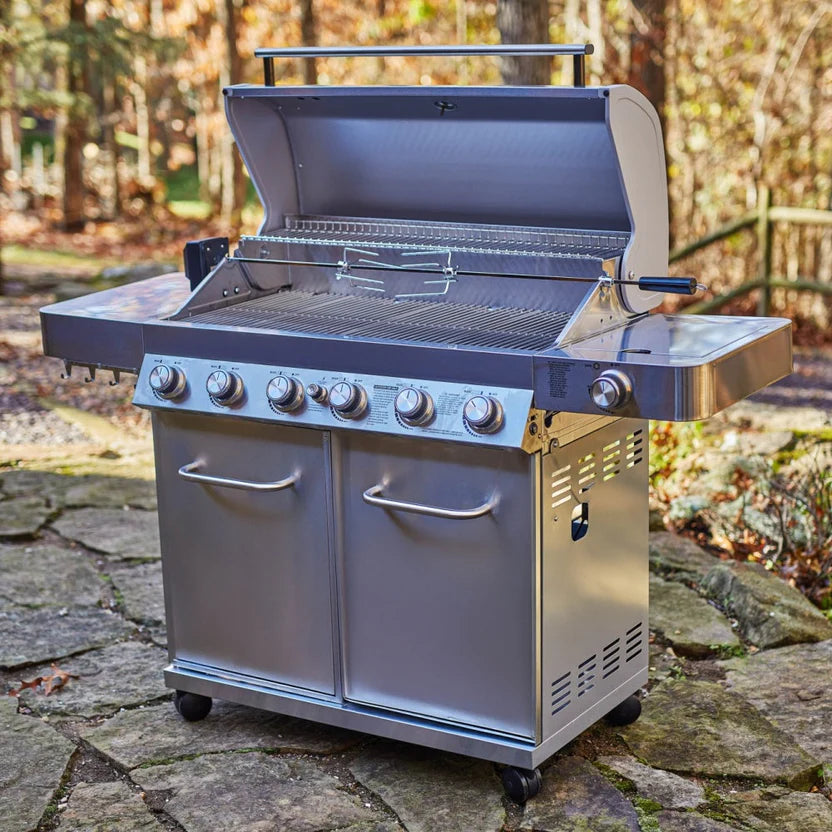 Monument Grills 77352 - Full Stainless Propane Gas Grill | 77352 (Include Rotisserie Kit) & Cover