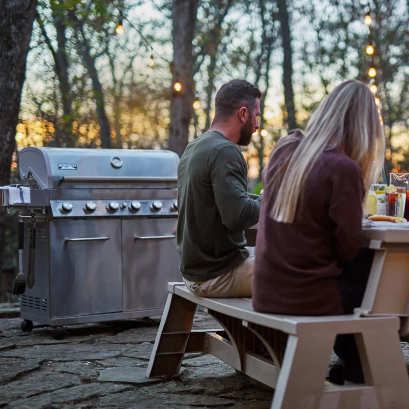 Monument Grills 77352 - Full Stainless Propane Gas Grill | 77352 (Include Rotisserie Kit) & Cover
