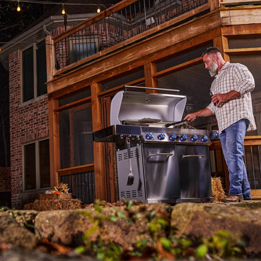 Monument Grills 77352 - Full Stainless Propane Gas Grill | 77352 (Include Rotisserie Kit) & Cover