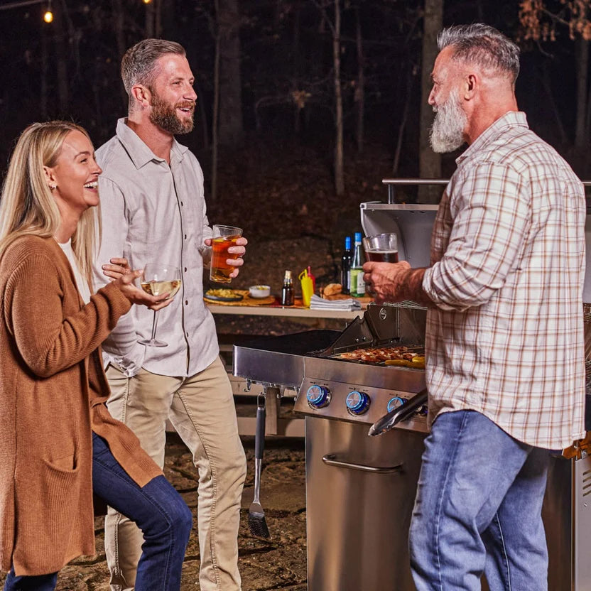 Monument Grills 77352 - Full Stainless Propane Gas Grill | 77352 (Include Rotisserie Kit) & Cover