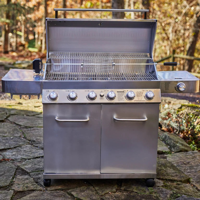 Monument Grills 77352 - Full Stainless Propane Gas Grill | 77352 (Include Rotisserie Kit) & Cover