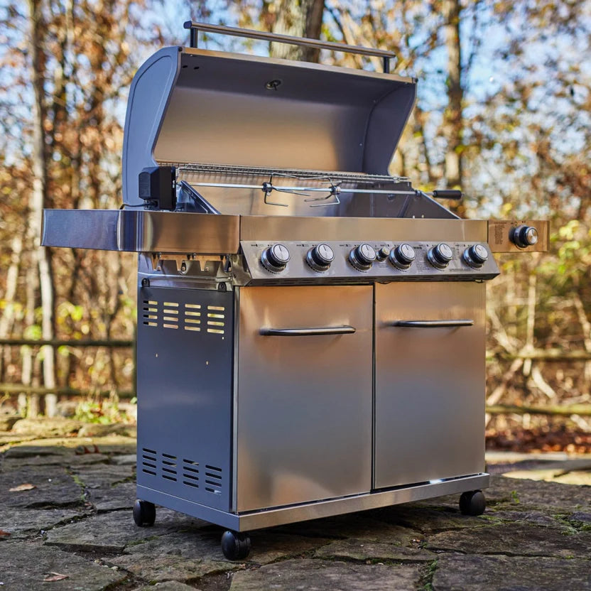 Monument Grills 77352 - Full Stainless Propane Gas Grill | 77352 (Include Rotisserie Kit) & Cover