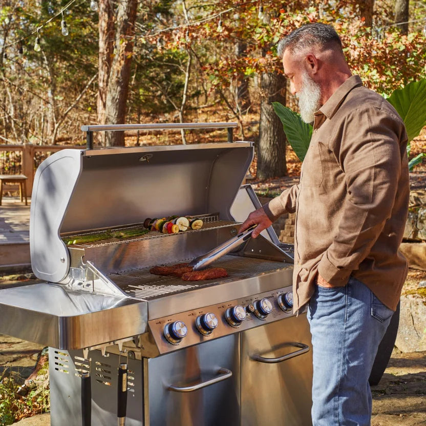 Monument Grills 77352 - Full Stainless Propane Gas Grill | 77352 (Include Rotisserie Kit) & Cover