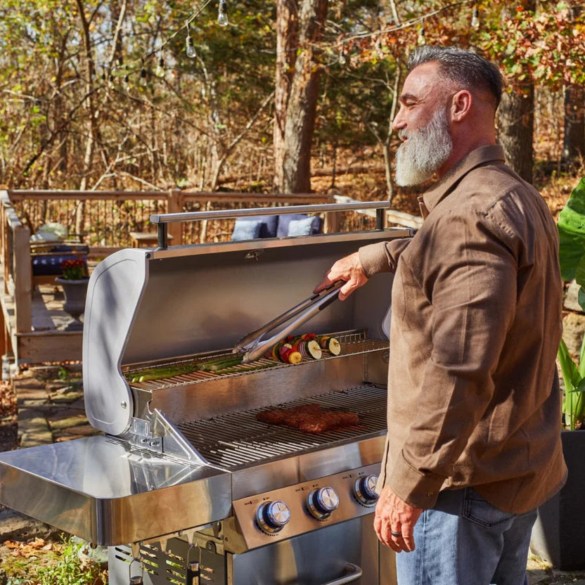 Monument Grills 77352 - Full Stainless Propane Gas Grill | 77352 (Include Rotisserie Kit) & Cover
