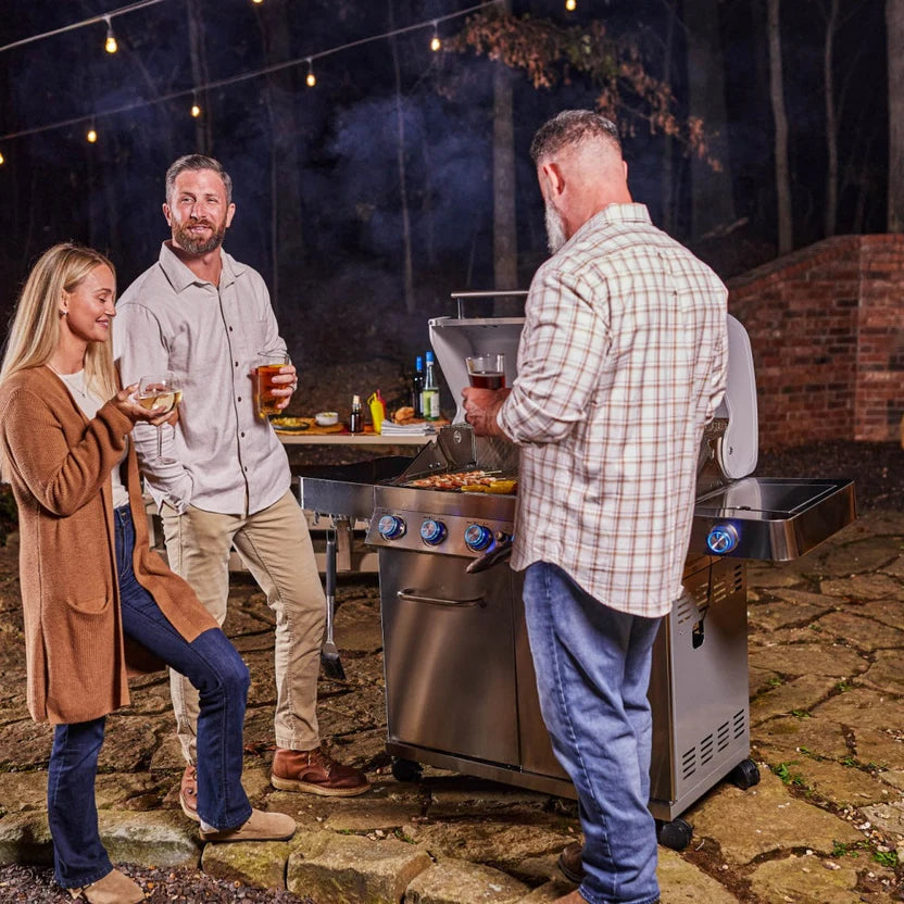 Monument Grills 77352 - Full Stainless Propane Gas Grill | 77352 (Include Rotisserie Kit) & Cover