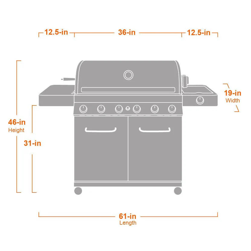 Monument Grills 77352 - Full Stainless Propane Gas Grill | 77352 (Include Rotisserie Kit) & Cover