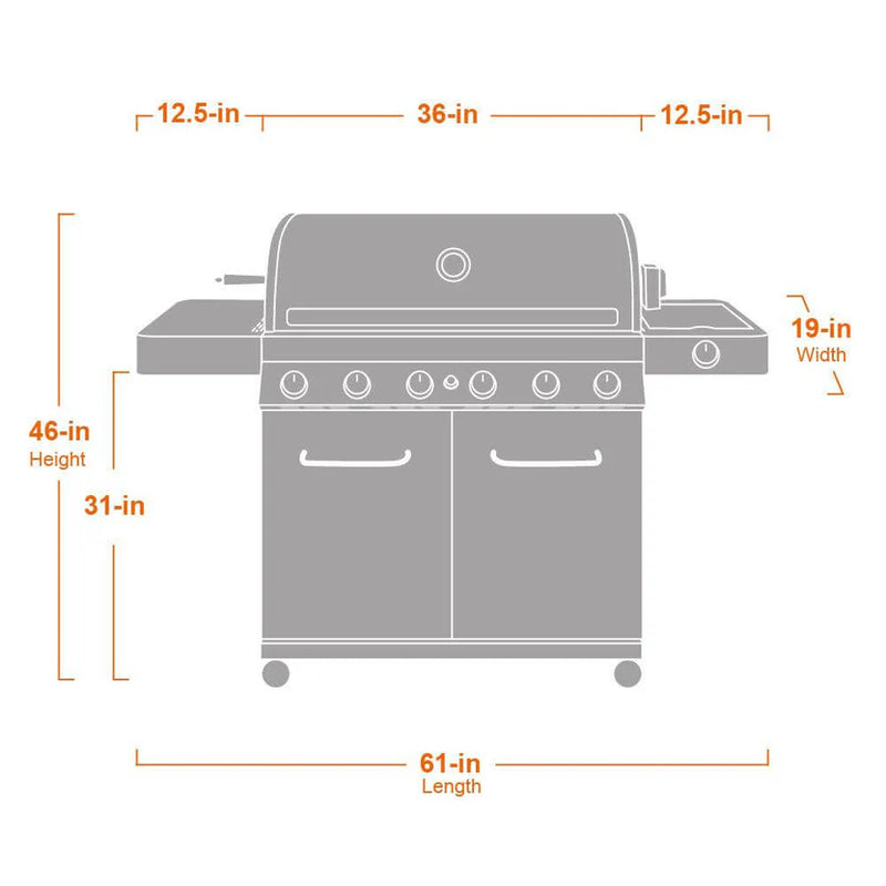 Monument Grills 77352 - Full Stainless Propane Gas Grill | 77352 (Include Rotisserie Kit) & Cover
