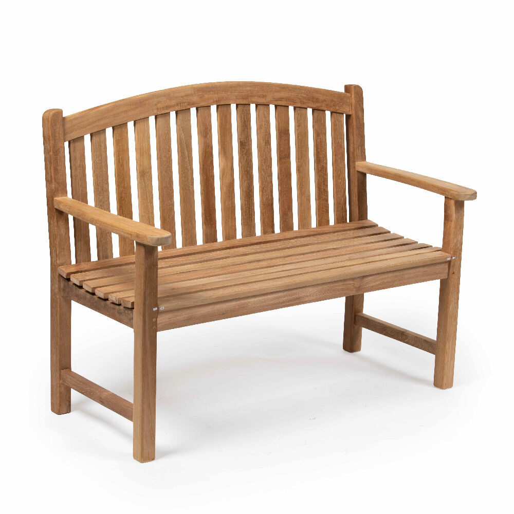 Scratch and Dent - Teak Patio Bow Back Bench - 4' Teak Bench For ...