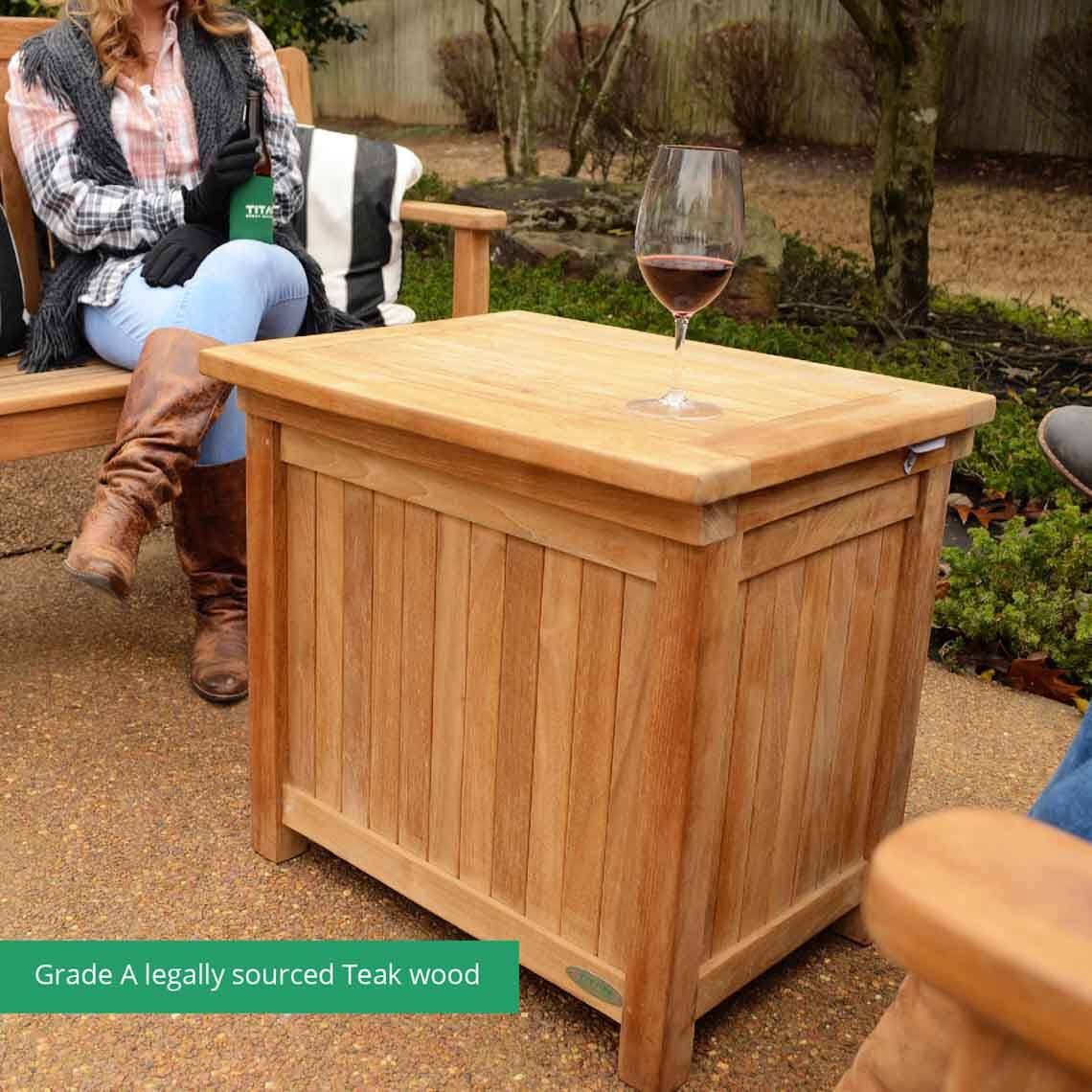 Scratch and Dent - Teak Ice Chest - FINAL SALE - view 2