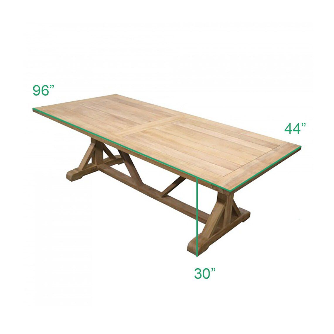 Scratch and Dent - 8 FT Teak Farmhouse Trestle Table - FINAL SALE - view 8