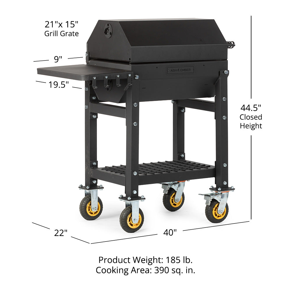 390 Sq. In Heavy Duty Charcoal Grill - view 12