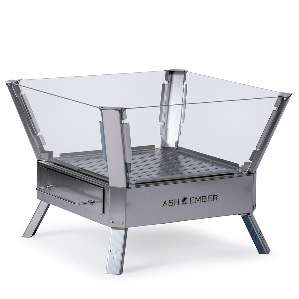 Stainless Steel Glass Fire Pit - view 1