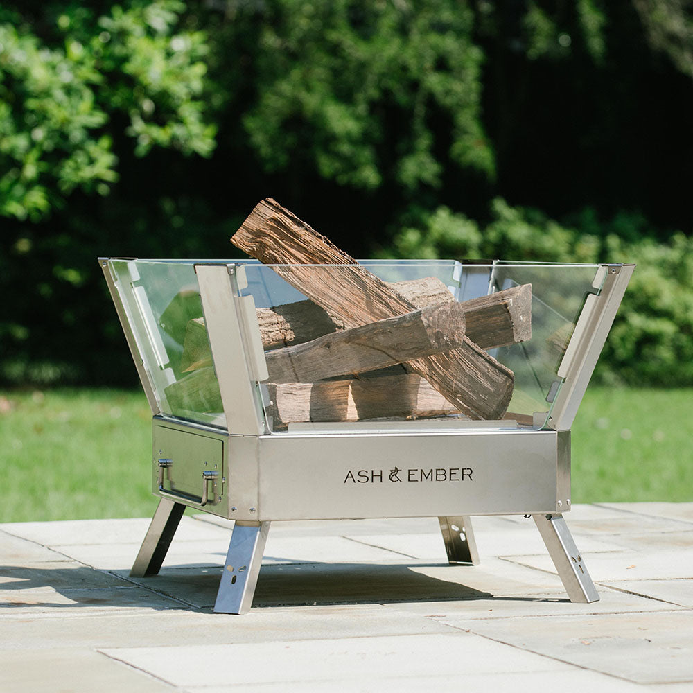 Stainless Steel Glass Fire Pit - view 2