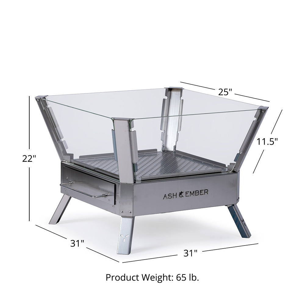 Stainless Steel Glass Fire Pit - view 10