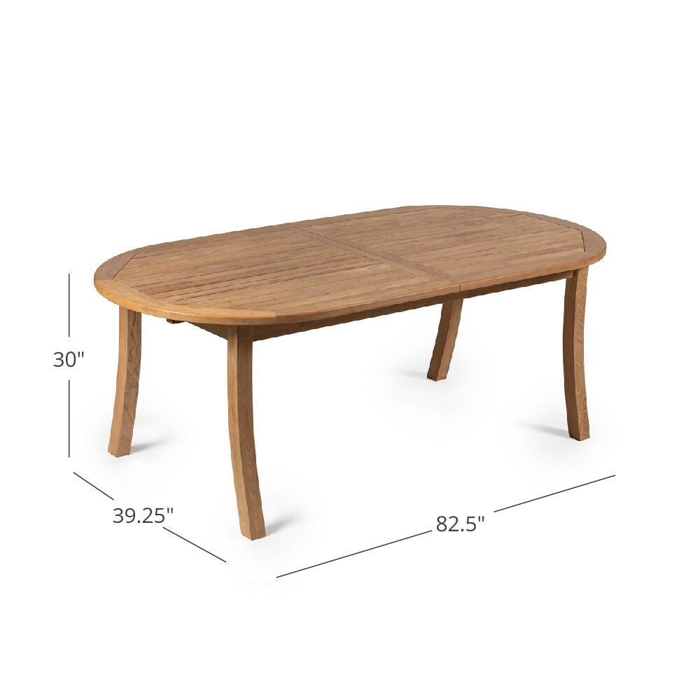 Scratch and Dent - Grade A Teak Bristol Large Extended Oval Dining Table - FINAL SALE - view 5