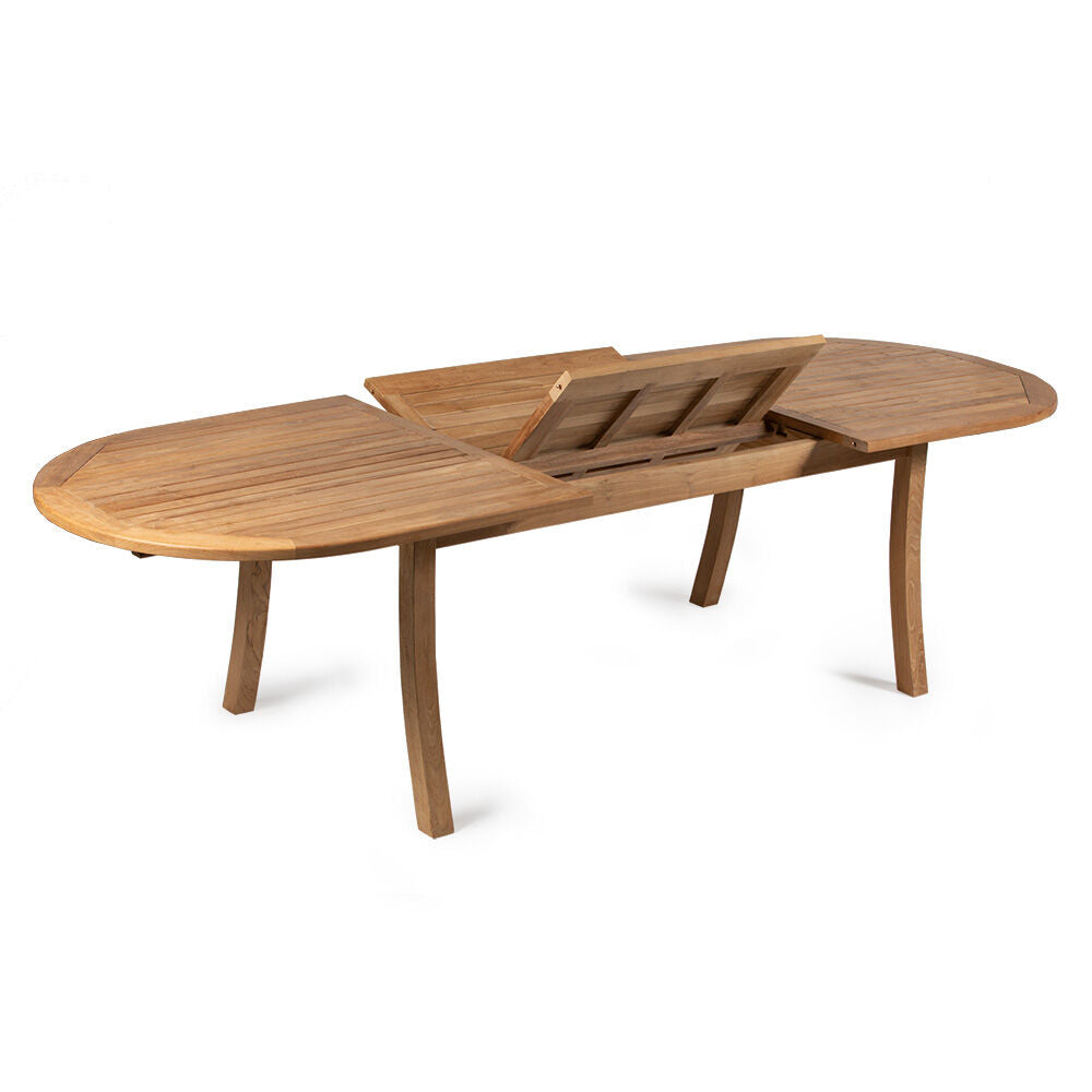 Scratch and Dent - Grade A Teak Bristol Large Extended Oval Dining Table - FINAL SALE