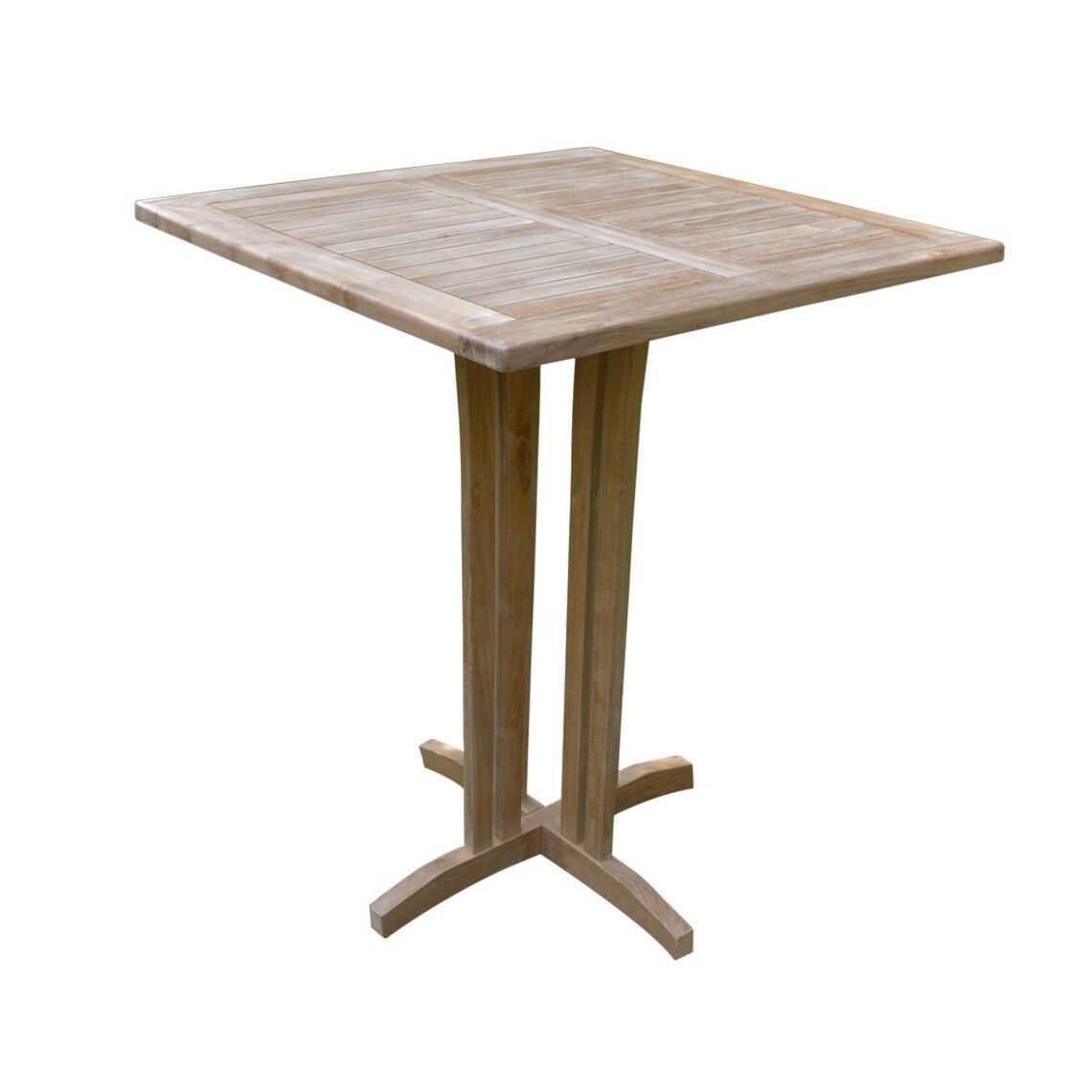 Scratch and Dent - Teak Square Bar Table - view 1