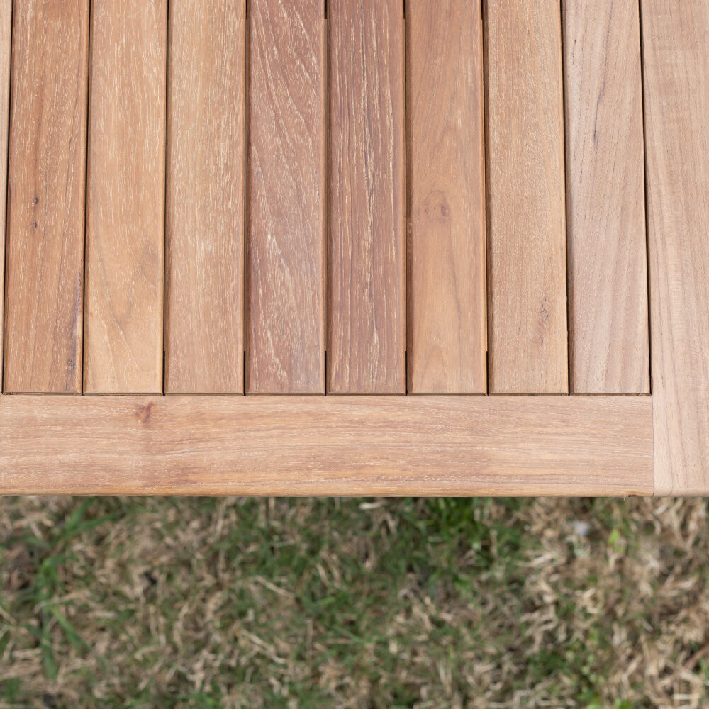 Scratch and Dent - Teak Outdoor Coffee Table with Shelf - view 3