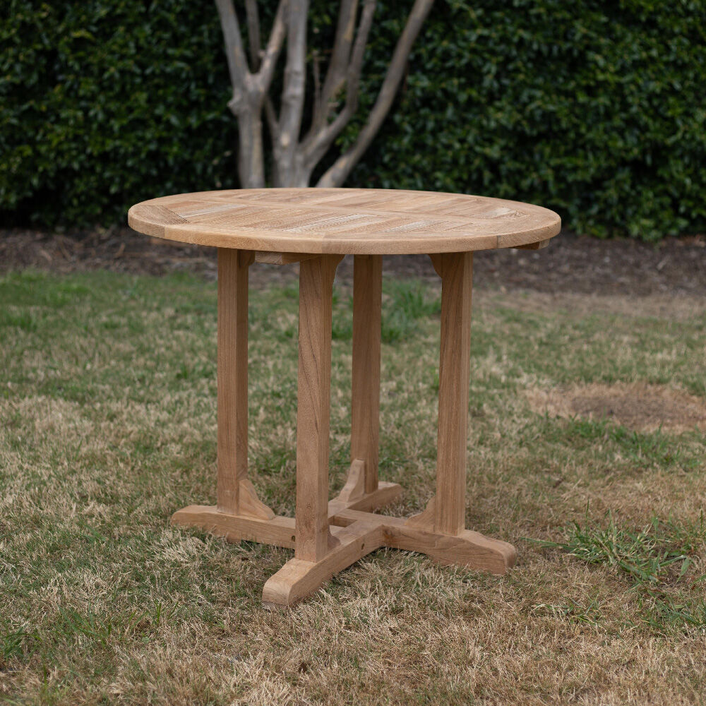 Scratch and Dent - Teak Round Dining Table - view 2