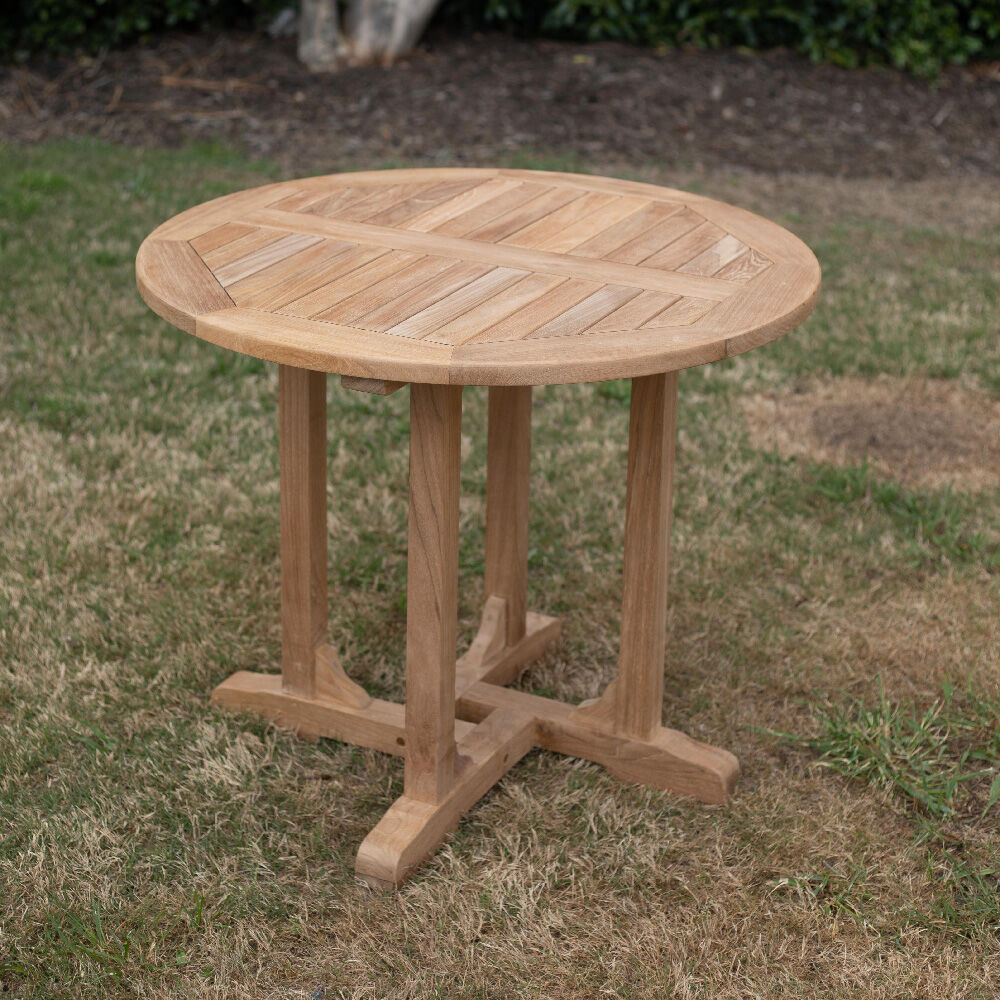 Scratch and Dent - Teak Round Dining Table - view 3