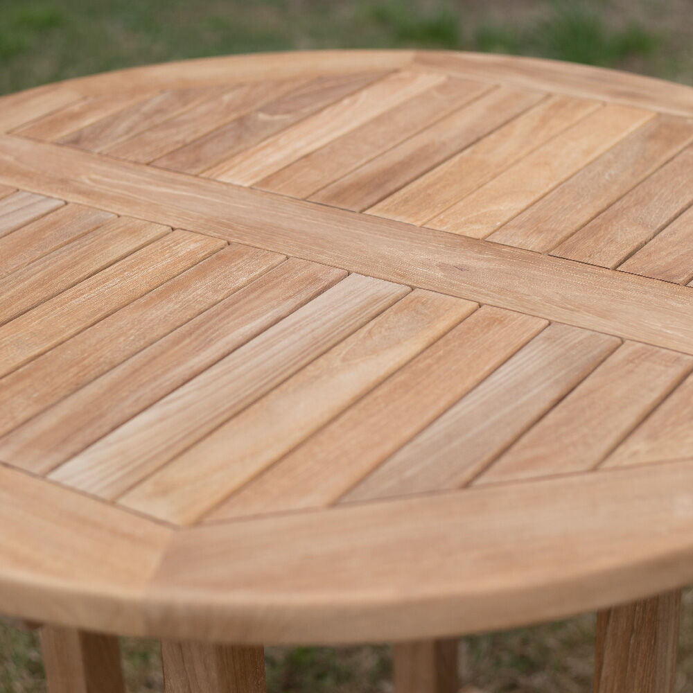 Scratch and Dent - Teak Round Dining Table - view 4