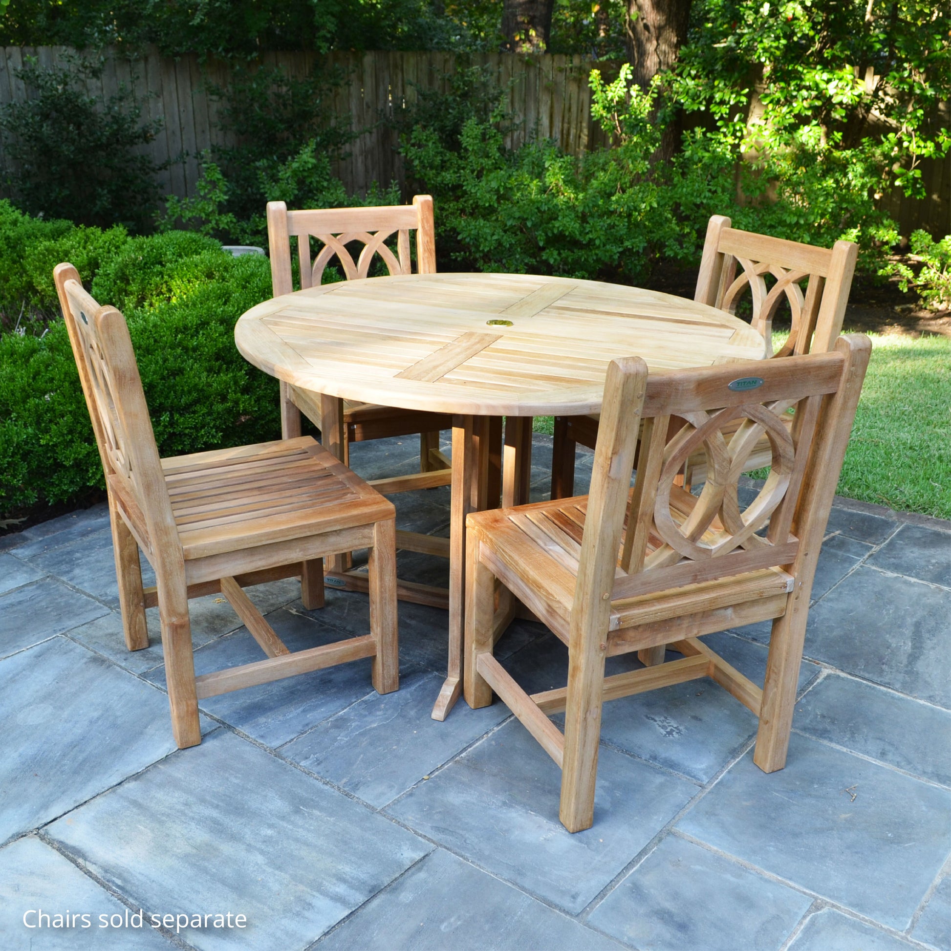 Scratch and Dent - Teak Round Folding Table