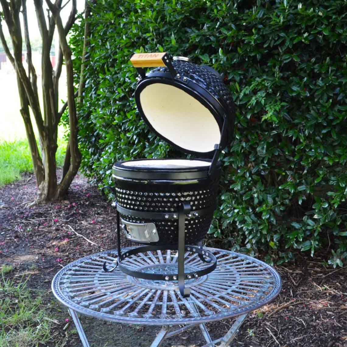 Scratch and Dent 10 Kamado Ceramic Charcoal Grill Ash Ember