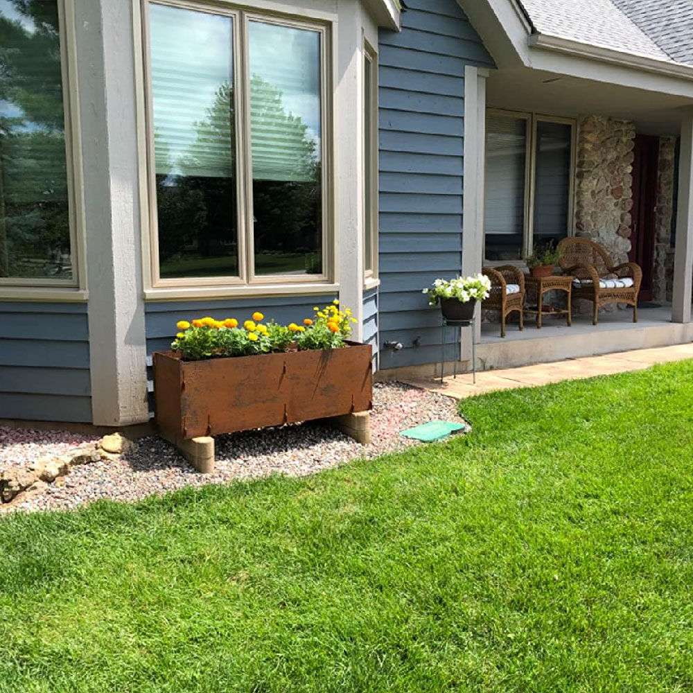 Scratch and Dent - 47" Long Corten Steel Planter Box - FINAL SALE - view 2