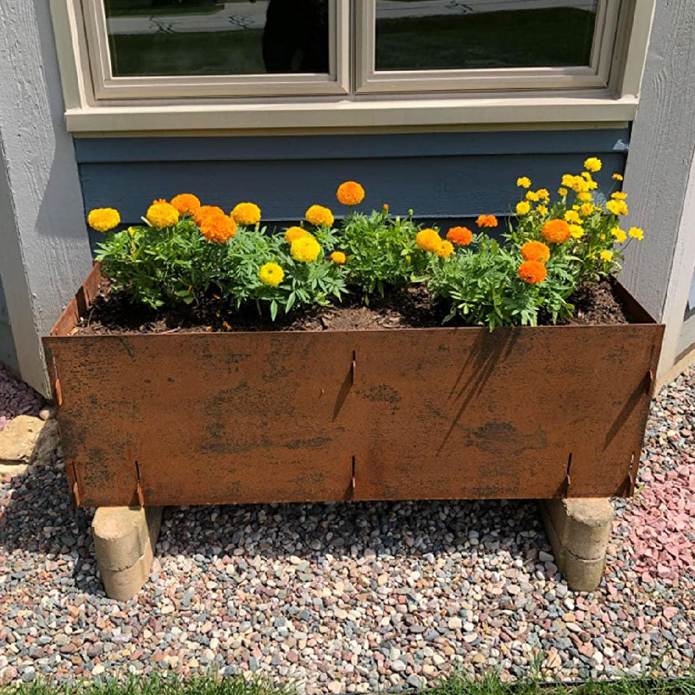 Scratch and Dent - 47" Long Corten Steel Planter Box - FINAL SALE - view 4