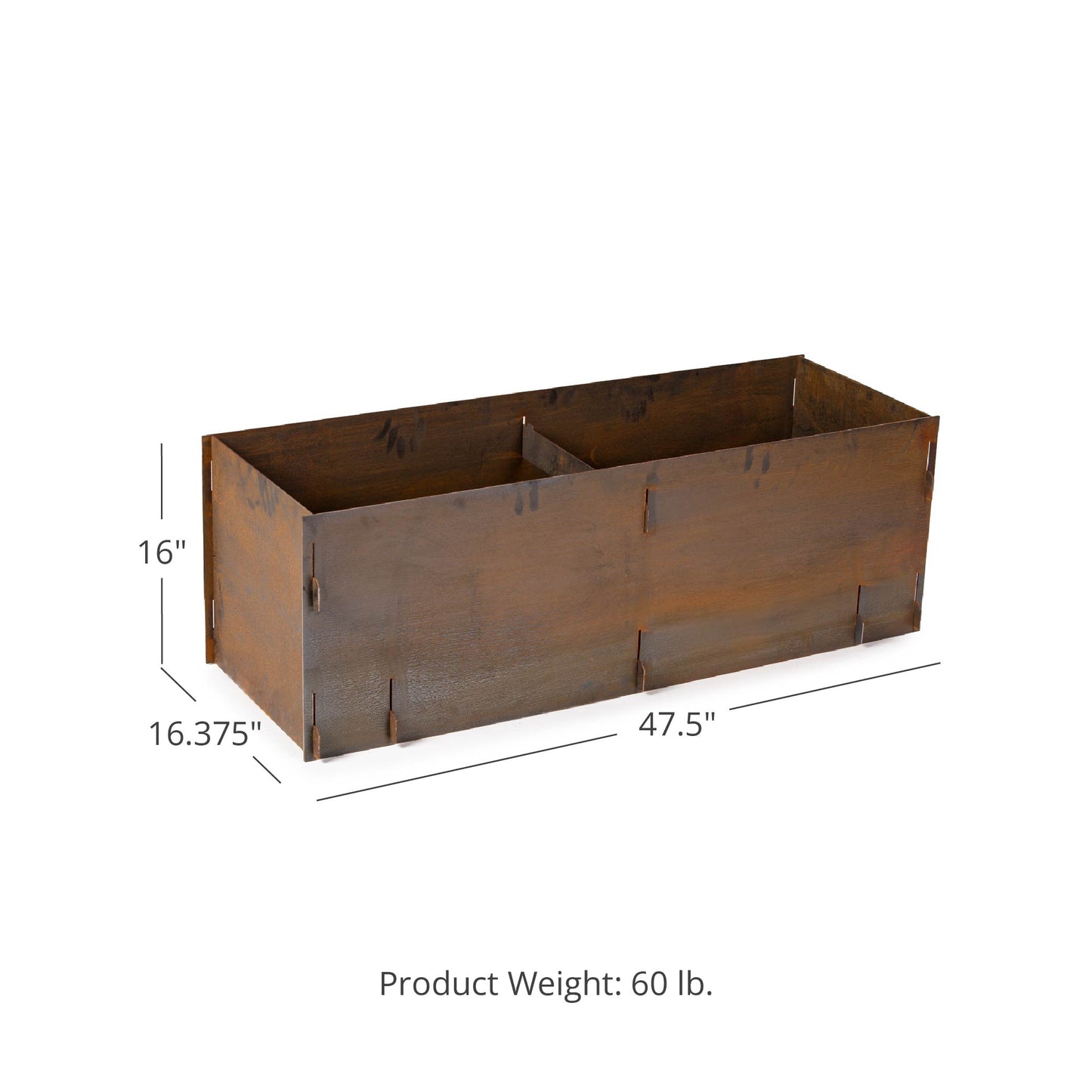 Corten Steel Planter Box - 47" (L) x 16" (H) | 47" (L) x 16" (H) - view 8
