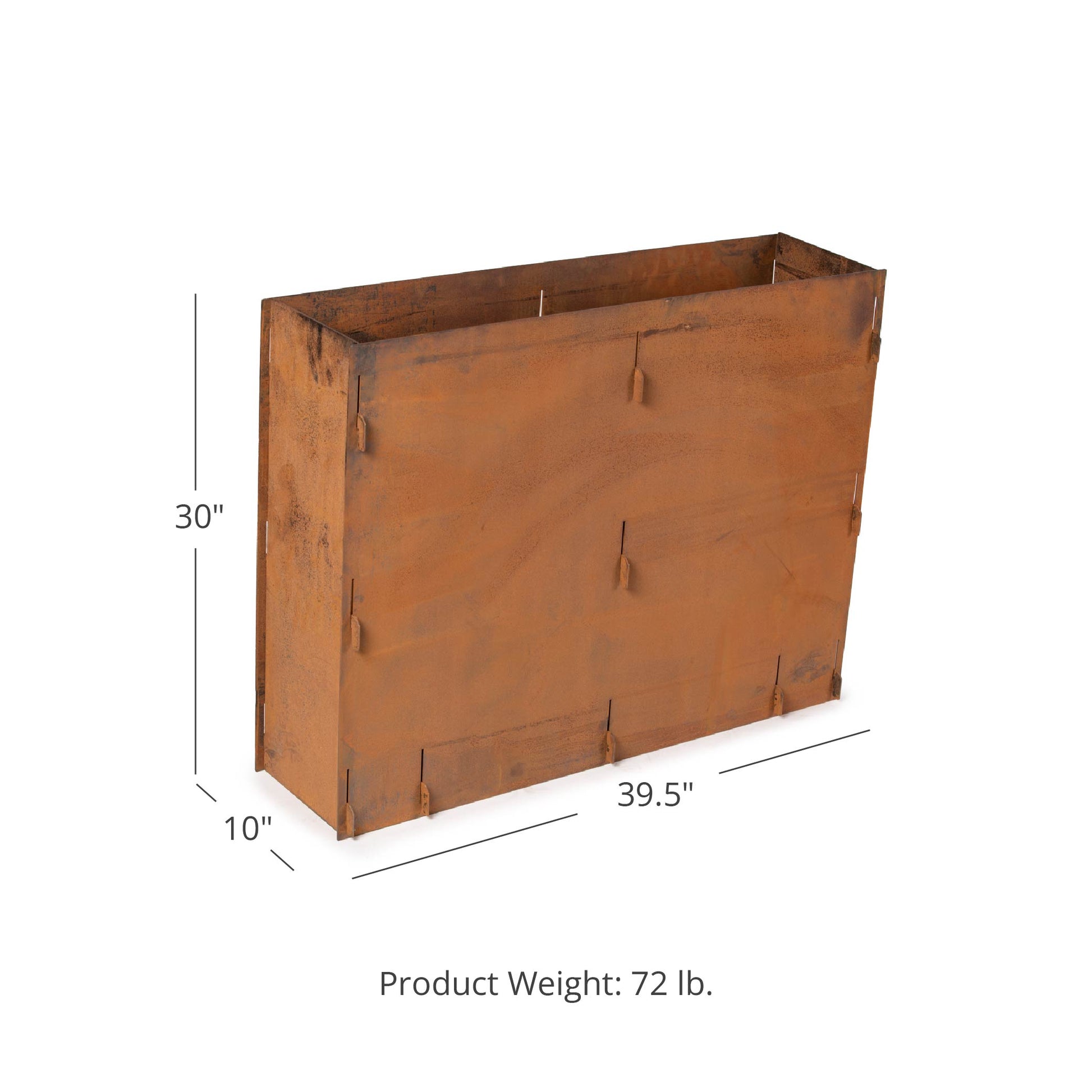 Corten Steel Planter Box - 39.5" (L) x 30" (H) | 39.5" (L) x 30" (H)