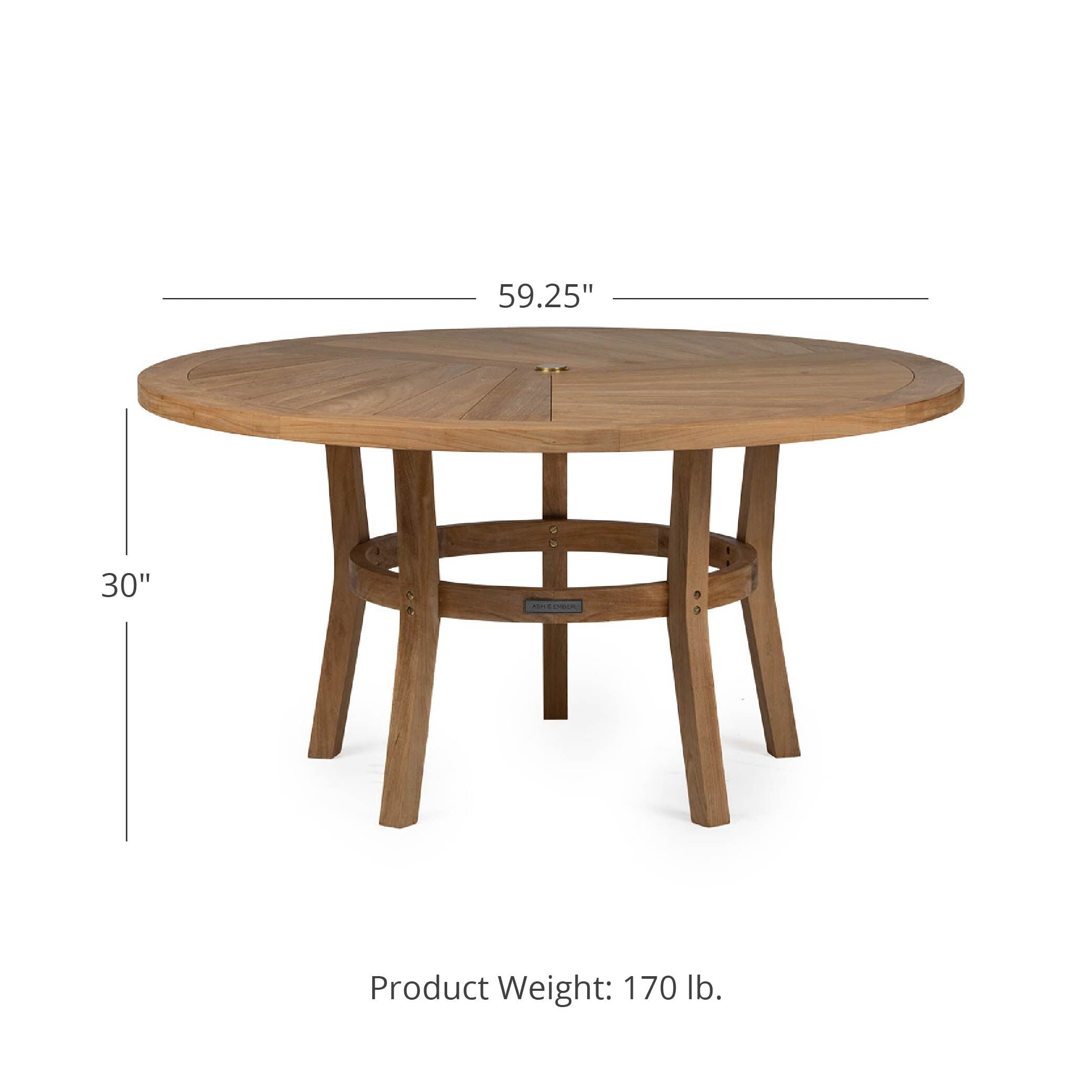 Grade A Teak Round Dining Table | Ash & Ember Grade A Teak Round Dining Table | Ash & Ember