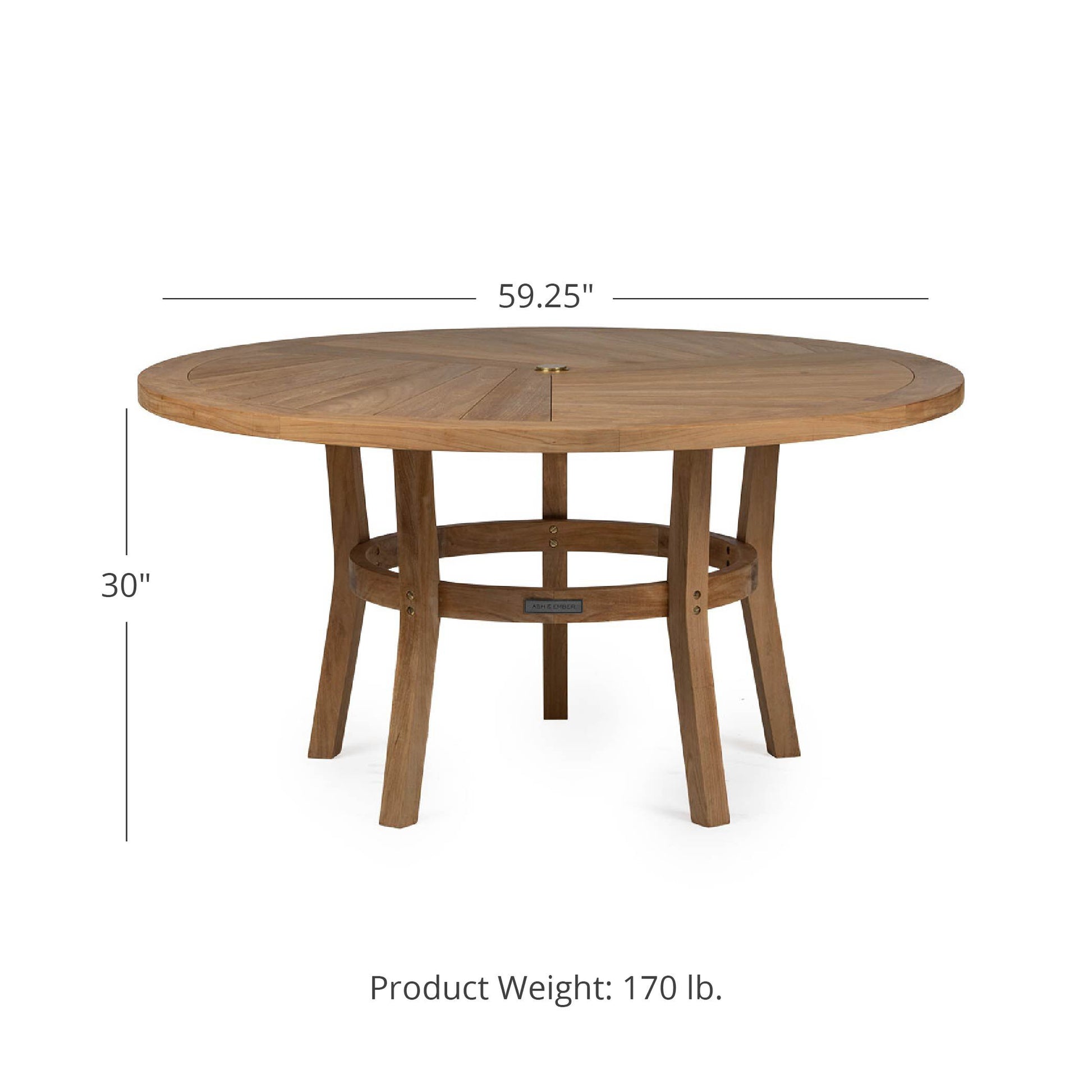 Savannah Grade A Teak Table - Tabletop Size: 59" | 59"
